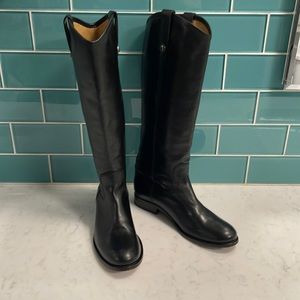 Women’s Frye Melissa Button Tall Classic Pull on Boots 6.5B Black leather